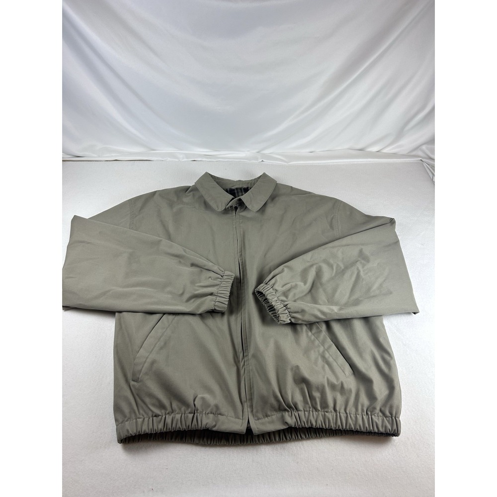 VTG London Fog Limited Edition Men's L Tan Bomber Jacket Zipper Welt Pocket